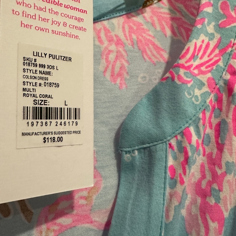 Lilly Pulitzer Multi-Color Coral Print Dress - Picture 2 of 3